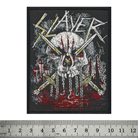 Нашивка ткана SLAYER - SKULL & SWORDS (ofp-098) Зображення