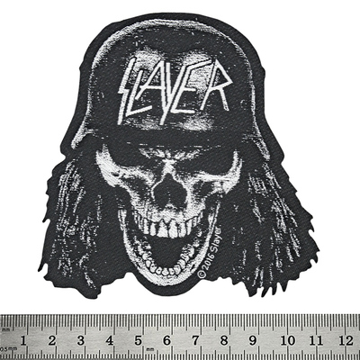 Нашивка ткана SLAYER - WEHRMACHT SKULL CUT OUT (ofp-220) Зображення