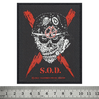 Нашивка ткана S.O.D. - SCRAWLED LIGHTNING (ofp-292) Зображення