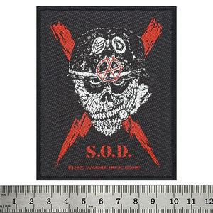 Нашивка ткана S.O.D. - SCRAWLED LIGHTNING (ofp-292) Зображення
