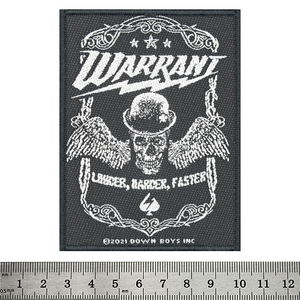 Нашивка ткана WARRANT - LOUDER HARDER FASTER (ofp-233) Изображение