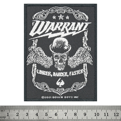 Нашивка ткана WARRANT - LOUDER HARDER FASTER (ofp-233) Изображение
