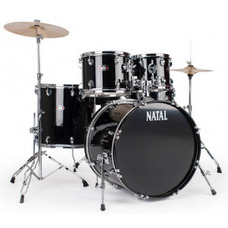 Ударная установка Natal Drums Dna Rock Drum Kit Black Hardware Pack (Rock Kit - Black) Изображение