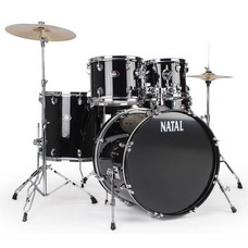 Ударная установка Natal Drums Dna Us Fusion Drum Kit Black Hardware Pack (US Fusion Kit - Black) Изображение