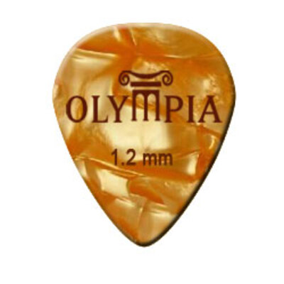 OLYMPIA CELLULOID TEARDROP 1.2MM (GOLD PEARL) - Медіатор Зображення