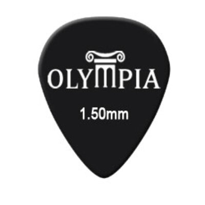 OLYMPIA P.V.C TEARDROP 1.5MM (BLACK) - Медіатор Зображення