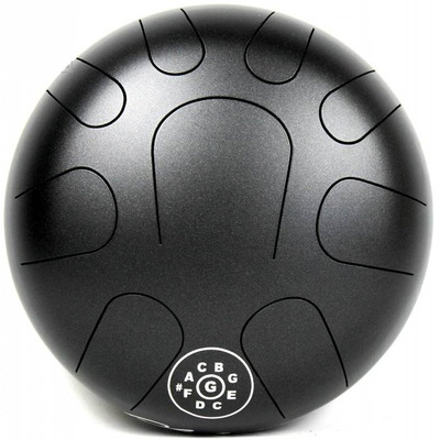 Глюкофон Palm Percussion HD5-2 Metal Tongue Drum 9 Leafs Black Doff Изображение