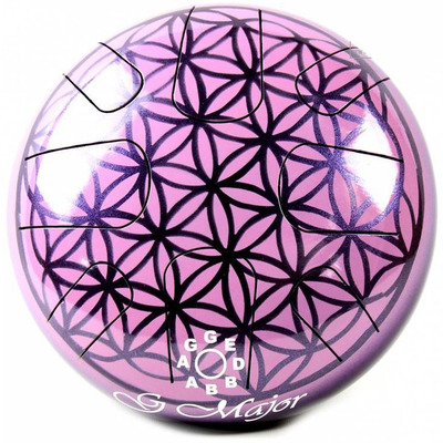 Глюкофон Palm Percussion HD6-13 Metal Tongue Drum 8 Leafs Maroon Изображение