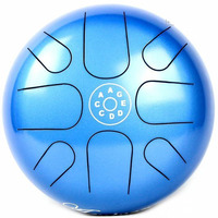 Глюкофон Palm Percussion HD6-2 Metal Tongue Drum 8 Leafs Spot Blue Изображение