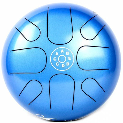 Глюкофон Palm Percussion HD6-2 Metal Tongue Drum 8 Leafs Spot Blue Изображение