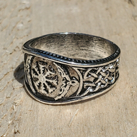 Перстень (aer-005) Aegishjalmur (шолом жаху), Размер (диаметр, мм) Размер 22 Изображение