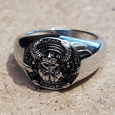 Перстень Голова вікінга в шоломі (aer-020), Размер (диаметр, мм) Размер 22 Изображение