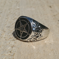 Перстень Пентаграма (Хрест Левіафана) (aer-001), Размер (диаметр, мм) Размер 22 Изображение