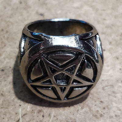 Перстень Три пентаграми (aer-021), Размер (диаметр, мм) Размер 18 Изображение