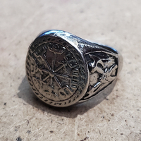 Перстень Vegvisir (Вегвізир з сокирами) (aer-023) Зображення