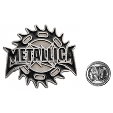 Пин (значок) фигурный Metallica (шестеренка) Изображение