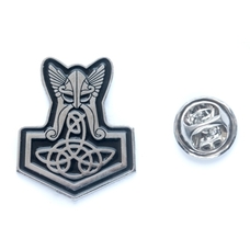 Пин (значок) фигурный Молот Тора с Трикветром Изображение