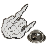 Пин (значок) фигурный Skeleton Sign of the Horns (коза) Изображение