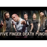 Плакат Five Finger Death Punch (band, black background) Зображення