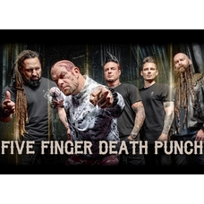 Плакат Five Finger Death Punch (band, black background) Изображение