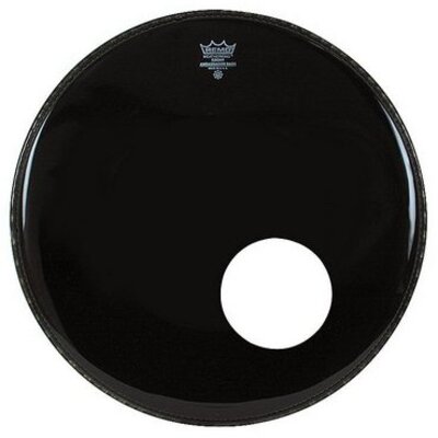 Пластик для бас-барабана Remo P31022ESDM Powerstroke P3 Ebony Black Dynamo 22 Изображение