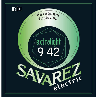 Струни для електрогітари Savarez Hexagonal Explosion H50XL .009-.042 Зображення