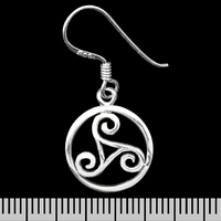 Сережка-гачок Триксель (срібло, 925 проба) (ehs-040) Изображение