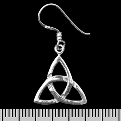 Сережка-гачок Трикветр (срібло, 925 проба) (ehs-033) Изображение