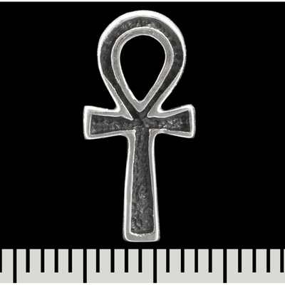 Сережка-гвоздик Анкх "кований" (срібло, 925 проба) (st-039) Зображення