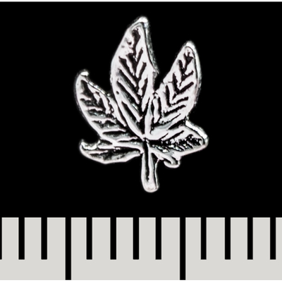 Сережка-гвоздик Hemp Leaf (срібло, 925 проба) (sn-049) Зображення