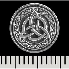 Сережка-гвоздик Трикветр у плетеному колі (срібло, 925 проба) (st-043) Изображение