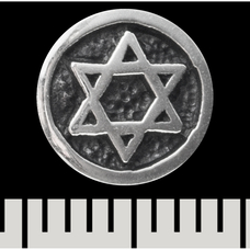 Сережка-гвоздик Зірка Давида (срібло, 925 проба) (st-048) Зображення