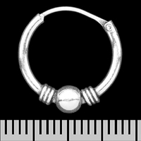 Сережка, кільце з кулькою (eas-169) Зображення