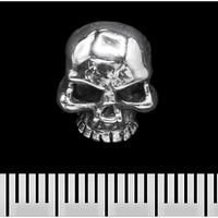 Сережка-гвоздик Череп 2 (срібло, 925 проба) (st-016) Зображення