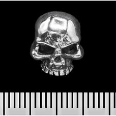 Сережка-гвоздик Череп 2 (срібло, 925 проба) (st-016) Зображення