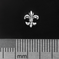 Сережка-гвоздик Геральдична лілія (срібло, 925 проба) Зображення