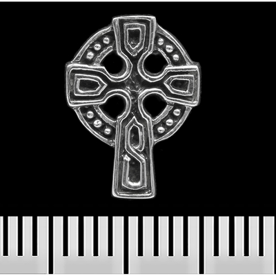 Сережка-гвоздик Кельтский хрест (срібло, 925 проба) (st-026) Зображення