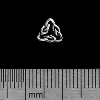 Сережка-гвоздик Кельтский візерунок трикутний (срібло, 925 проба) Зображення