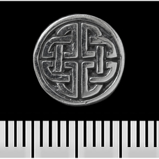 Сережка-гвоздик Кельтське плетіння (круглая) (срібло, 925 проба) (st-021) Зображення