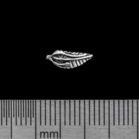 Серьга-гвоздик Лист (серебро, 925 проба) Изображение