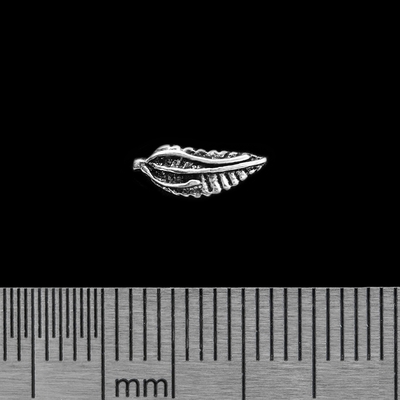 Сережка-гвоздик Лист (срібло, 925 проба) Зображення