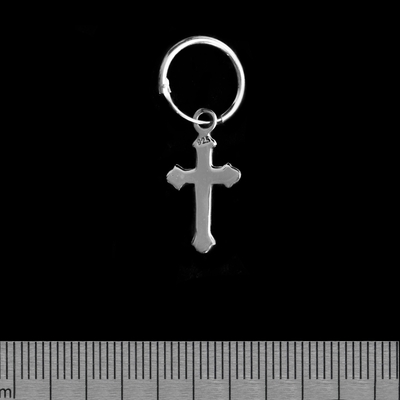 Серьга, кольцо с готическим крестом (eas-063) Изображение