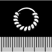 Серьга с плетеным узором (серебро 925 проба) (eas-085) Изображение