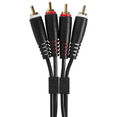 Комутаційний кабель UDG Set RCA - RCA Black 1,5m (U97001BL) Зображення