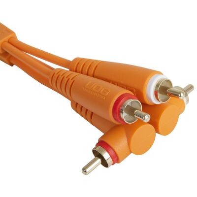 Кабель коммутационный UDG Set RCA Straight-RCA Angled Orange 3m (U97005OR) Изображение