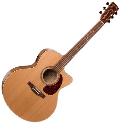 Simon & Patrick 033751 - CW GT Mini Jumbo Cedar EQ with Bag (Made in Canada) - Акустична гітара з вирізом та підключенням Зображення