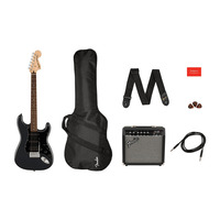 Гитарный набор с электрогитарой SQUIER by FENDER AFFINITY SERIES STRAT PACK HSS CHARCOAL FROST METALLIC Изображение