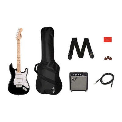Гитарный набор SQUIER by FENDER SONIC STRATOCASTER PACK MN BLACK Изображение