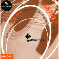 Струни для акустичної гітари Gallistrings AGB1047 EXTRA LIGHT Зображення