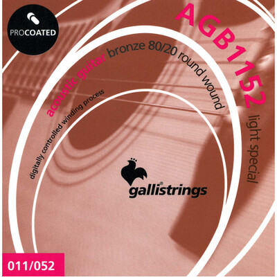 Струны для акустической гитары Gallistrings AGB1152 LIGHT SPECIAL Изображение